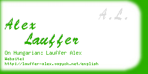 alex lauffer business card